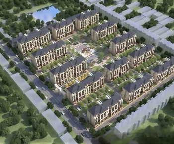 European Style Architectural Bird's-eye View Planning-ID:934417018