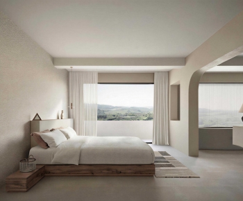 Wabi-sabi Style Bedroom-ID:907574893