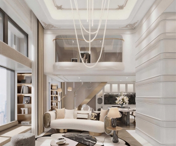 French Style A Living Room-ID:595725064