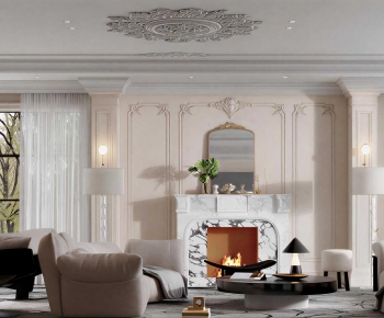 French Style A Living Room-ID:397877932