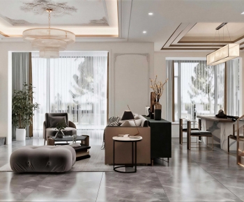 French Style A Living Room-ID:918777946