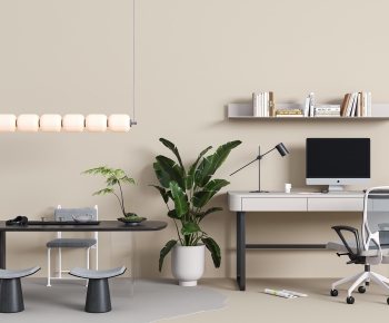 Modern Computer Desk And Chair-ID:958647013
