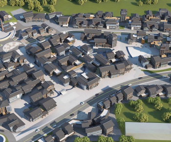 New Chinese Style Architectural Bird's-eye View Planning-ID:892604116