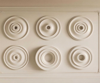 French Style Plaster Carved Top Plate-ID:597837925