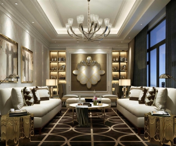 New Classical Style A Living Room-ID:973064908