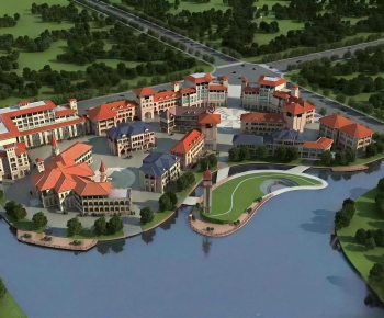 European Style Architectural Bird's-eye View Planning-ID:254924062