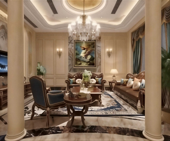 European Style A Living Room-ID:768611918