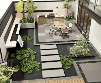 New Chinese Style Courtyard/landscape-ID:709628119