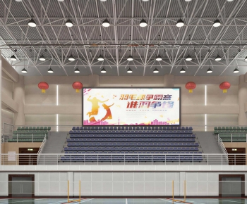 Modern Indoor Badminton Court-ID:846508034