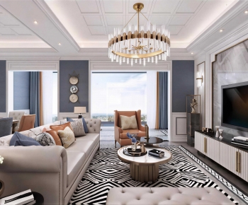 Simple European Style A Living Room-ID:506896028