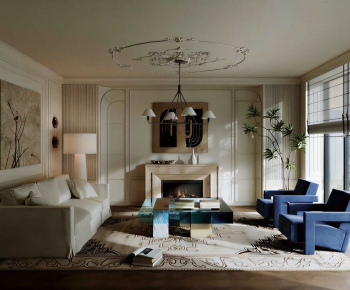 French Style A Living Room-ID:353619107