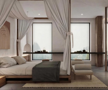 Wabi-sabi Style Bedroom-ID:653584003