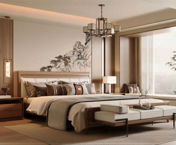 New Chinese Style Bedroom-ID:721349005