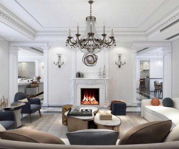 French Style A Living Room-ID:509665977