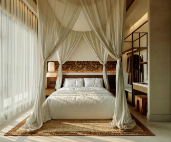 Wabi-sabi Style Bedroom-ID:501666071