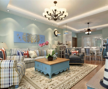 Mediterranean Style A Living Room-ID:592320077
