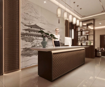 New Chinese Style Lobby Hall-ID:102179111