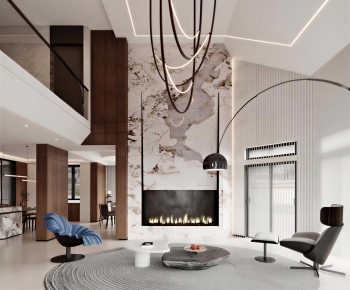 Modern A Living Room-ID:611939461