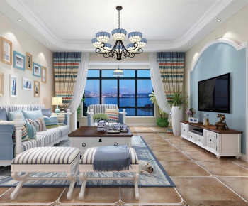 Mediterranean Style A Living Room-ID:667210107