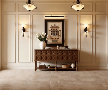 French Style Entrance Cabinet-ID:659706126
