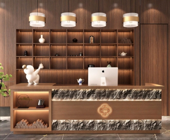 New Chinese Style Reception Desk-ID:208056931