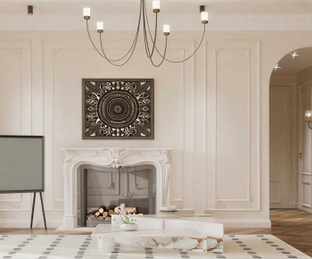 French Style A Living Room-ID:494541889
