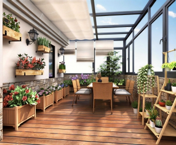 Nordic Style Glass Sun Room-ID:900777103