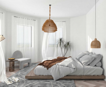 Wabi-sabi Style Bedroom-ID:455148949