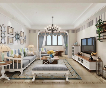 Mediterranean Style A Living Room-ID:221399075