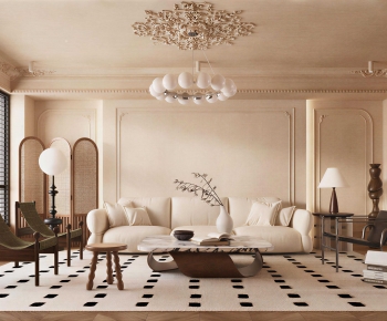 French Style A Living Room-ID:615137105