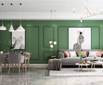 Nordic Style A Living Room-ID:115280217