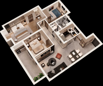 Modern A Bird's-eye View Of Home Decoration-ID:214077009
