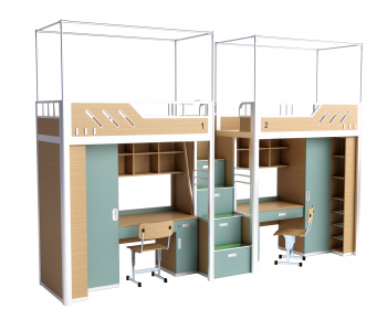 Modern Bunk Bed-ID:366990091