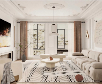 French Style A Living Room-ID:458070994