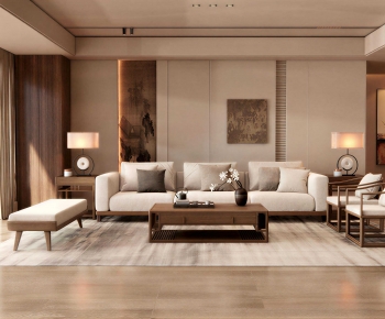 New Chinese Style A Living Room-ID:376954088