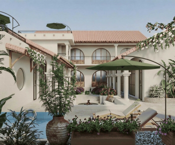 Mediterranean Style Courtyard/landscape-ID:101950229