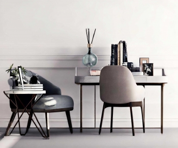 Modern Computer Desk And Chair-ID:529331926