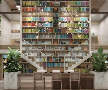 Modern Bookstore Book Bar-ID:867101911