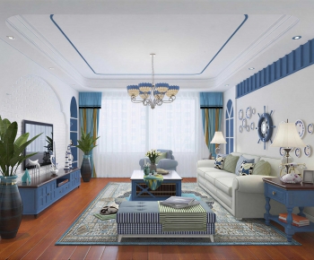 Mediterranean Style A Living Room-ID:219996937