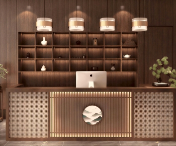 New Chinese Style Reception Desk-ID:692630053
