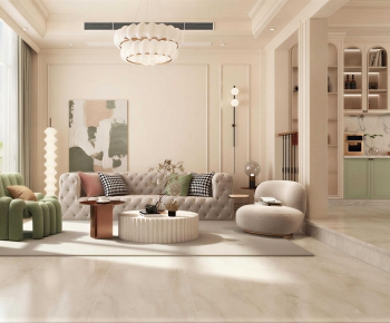 French Style A Living Room-ID:640724907