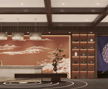 New Chinese Style Teahouse Tea House-ID:870961909