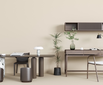Modern Computer Desk And Chair-ID:956026086