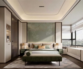 New Chinese Style Bedroom-ID:448339945