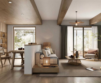 Japanese Style A Living Room-ID:568510062