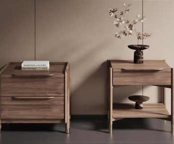 Wabi-sabi Style Bedside Cupboard-ID:731542118