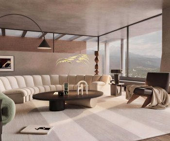 Wabi-sabi Style A Living Room-ID:973225129