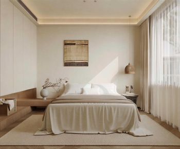 Wabi-sabi Style Bedroom-ID:944767957
