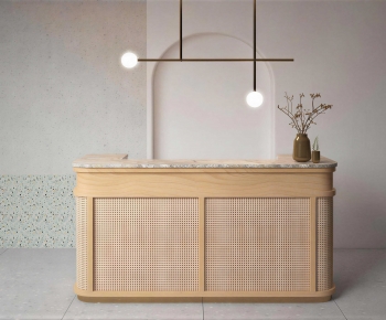 Wabi-sabi Style Reception Desk-ID:674669988
