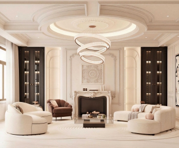 New Classical Style A Living Room-ID:757153039